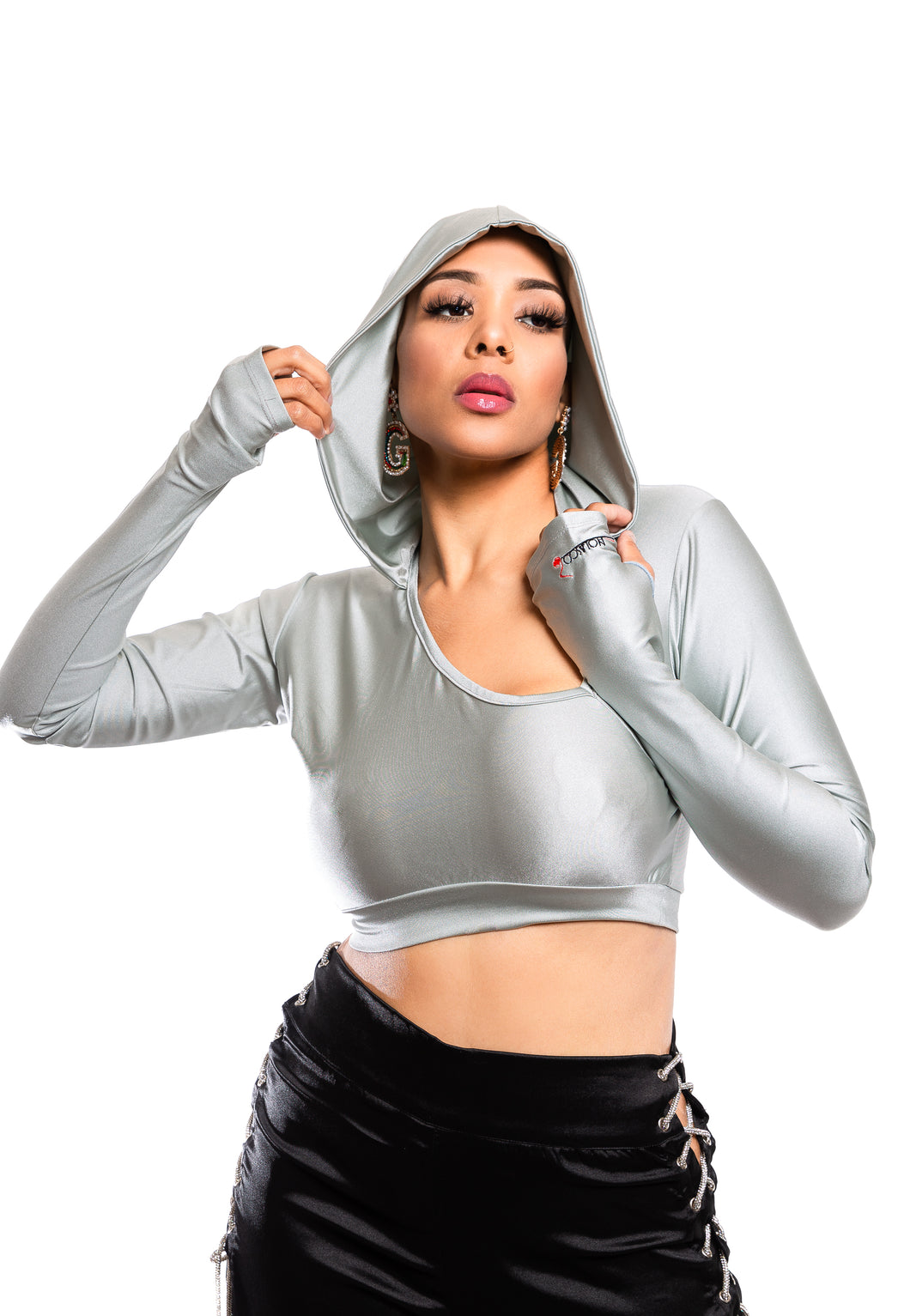 Silky Hip Hop Set - Silver Top